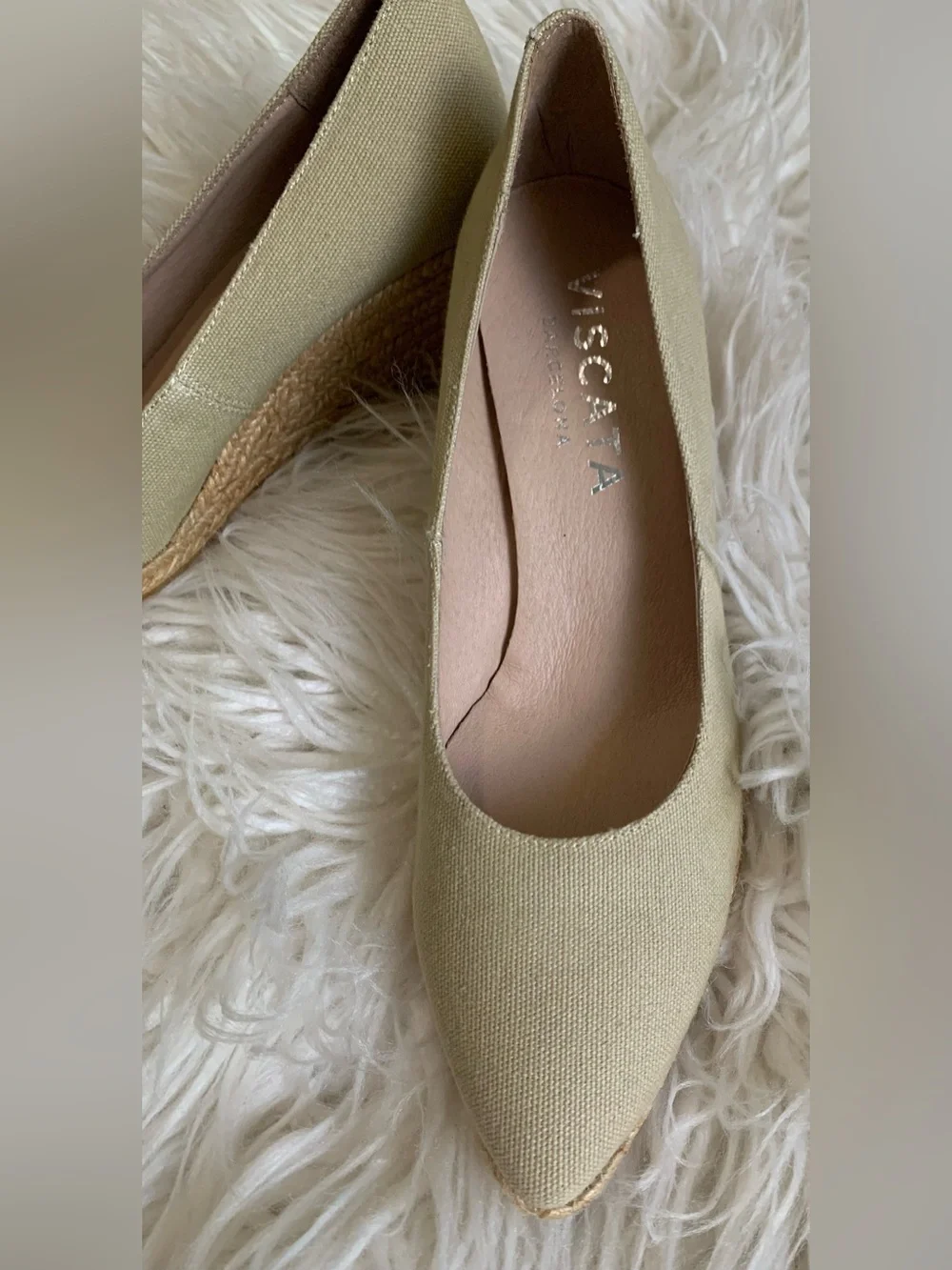 Viscata Barcelona Roses Archive Canvas Espadrilles Sand Size 40